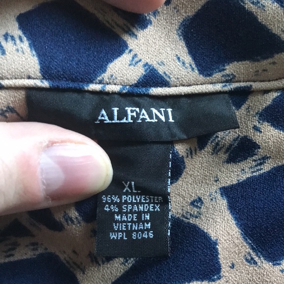 ALFANI Graphic Blooms painted web cam.Sleeveless Shirt. Brand new Size XL. - Picture 5 of 9